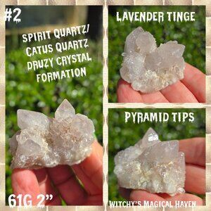 Spirit Cactus Quartz with Clusters and Quartz Pyramid Point #2